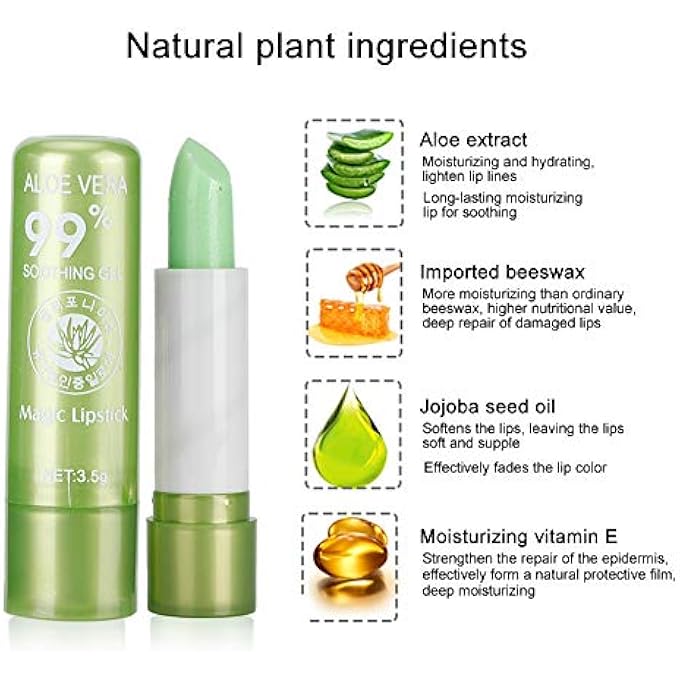 Contek 3.5G LIP COLOR CHANGING LIPSTICK, ALOE VERA PLANT EXTRACT CHANGING LIP BALM LIP CARE BEAUTY MAKEUP TOOL FOR GIRLS AND WOMEN - Image 4